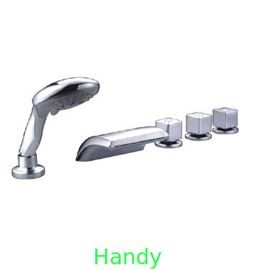 Modern Chrome Bathtub Mixer Tap with 1.5m Stainless Steel Flexible Hose HN-3B29