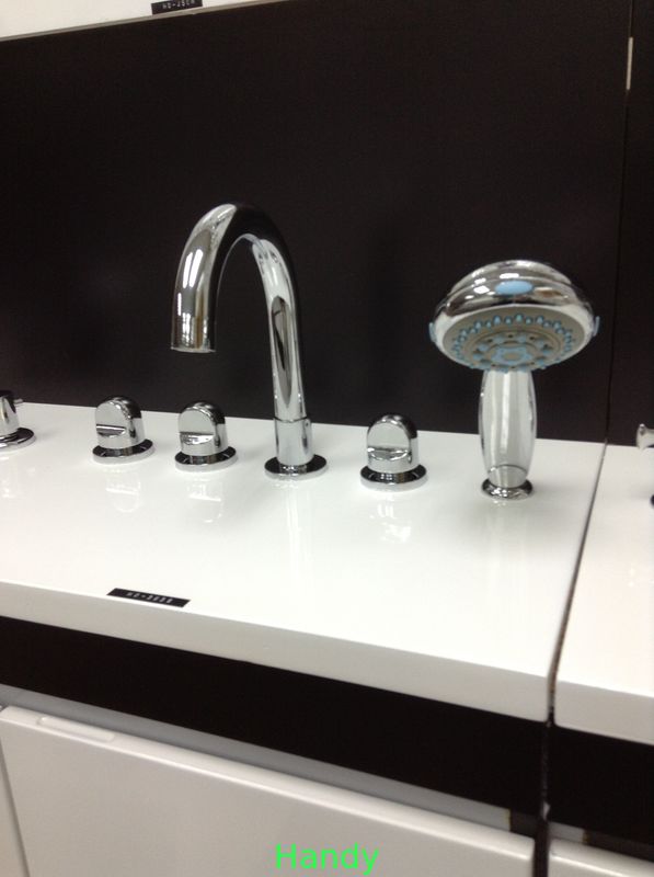 Ceramic Deck Mount Tub Faucet Brass Polished Chrome Bathtub Mixer Tap for Bathroom
