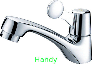 CE Durable Single Cold Water Taps / Brass Water Saving Ceramic Basin Faucet for Public