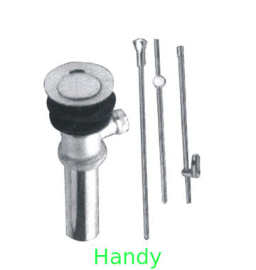 Basin Chrome Plated Shower Faucet Accessories Solid Brass Body with Lift Bar , HN-908