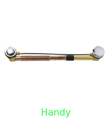 Brass Bathtub Waste Drain Shower Faucet Accessories with Push Button / Copper Color Pipe
