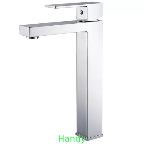 Contemporary Tall Square Mixer Faucet One hole For Art Basin