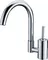 Single Hole Chrome Kitchen Sink Water Faucet / High Arc Purity Brass Home Kitchen Tap supplier