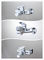 Square Wall Mounted Single Handle Tub And Shower Faucet with Brass Body , HN-3B65 supplier