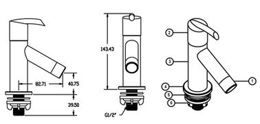 Contemporary Deck Mounted Single Cold Water Taps supplier