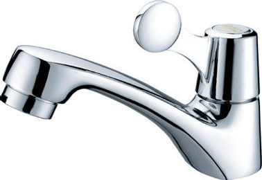 CE Durable Single Cold Water Taps / Brass Water Saving Ceramic Basin Faucet for Public supplier