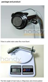 Single Hole Wall Mounted Kitchen Taps 0.05 - 0.9MPA , Brass Button Rotating Switch Taps supplier