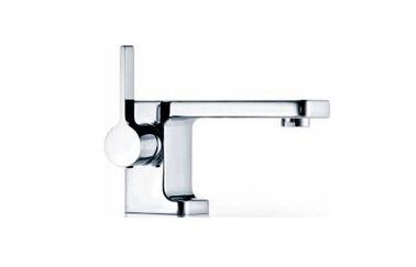 Contemporary Square Single Hole Bathroom Sink Faucet , Single handle Solid Brass Basin Mixer supplier