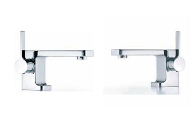 Contemporary Square Single Hole Bathroom Sink Faucet , Single handle Solid Brass Basin Mixer supplier